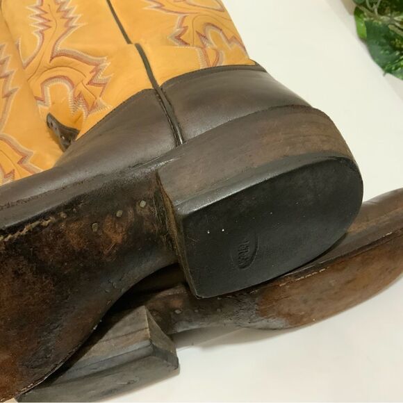 Rio of Mercedes Cowboy western Boots brown tan size 10B - Picture 13 of 15